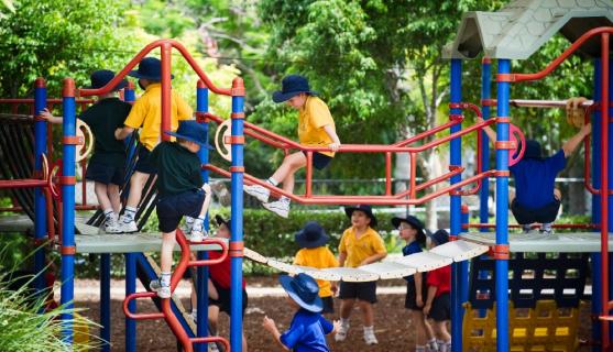Preparatory School students in playground
