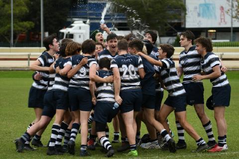 Rugby First XV celebrate victory