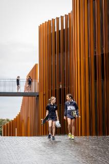 Students Walking by the Artemis Centre