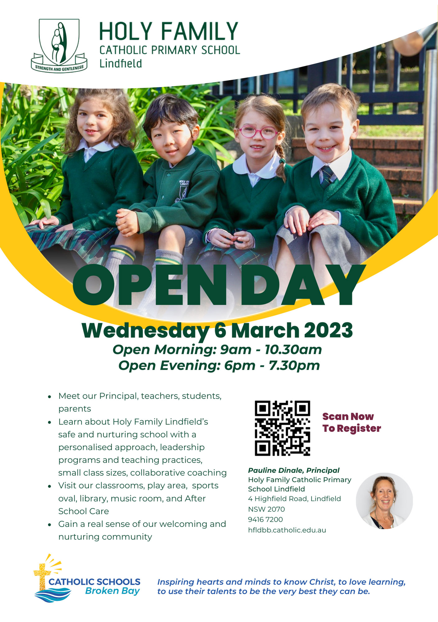 Holy yFamily Open Day A5 Flyer March 2023